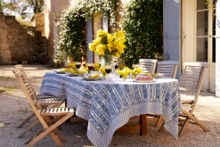 Couleur Nature Place Settings & Linens|Provence Avignon Tablecloth in Blue & Marine