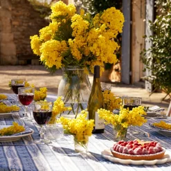 Couleur Nature Place Settings & Linens|Provence Avignon Tablecloth in Blue & Marine