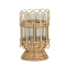 Juliska Wicker|Candles|Provence Rattan Whitewash Medium Hurricane