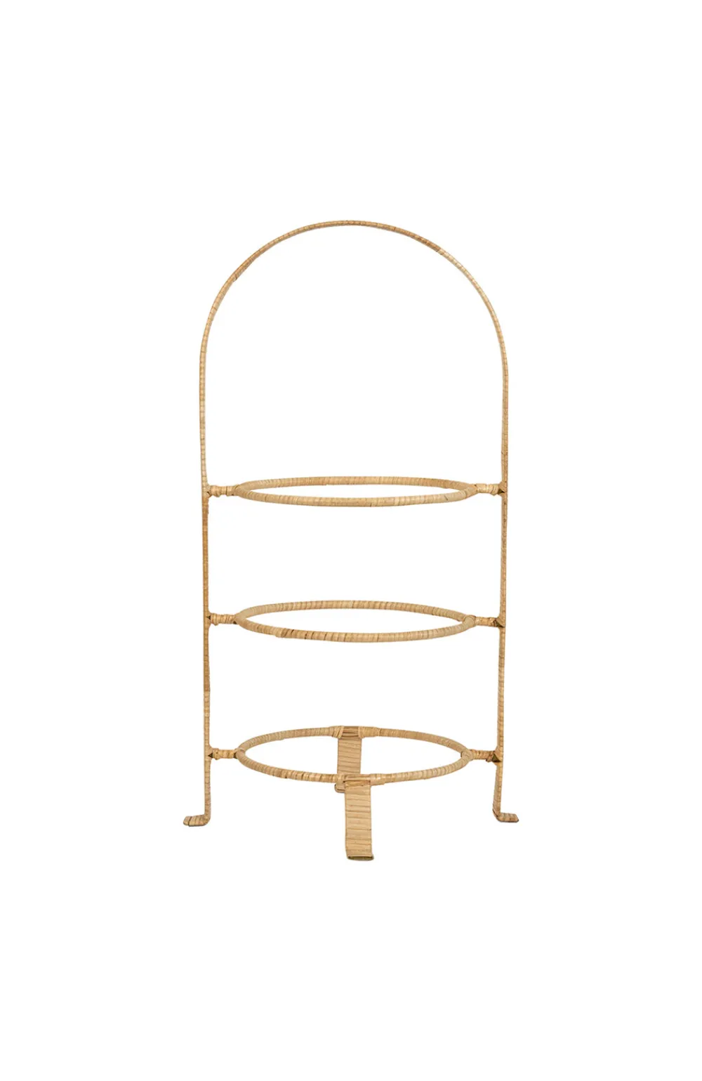 Juliska Wicker|Dinnerware|Provence Rattan Whitewash Three Tiered Plate Server