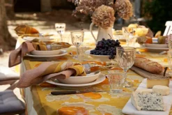 Couleur Nature Place Settings & Linens|Pumpkin Tablecloth in Orange & Mustard