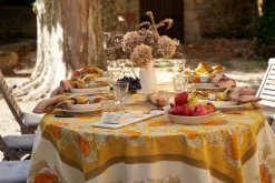 Couleur Nature Place Settings & Linens|Pumpkin Tablecloth in Orange & Mustard