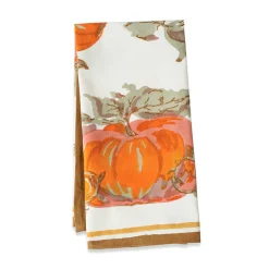 Couleur Nature Place Settings & Linens|Pumpkin Tea Towels in Orange & Mustard, Set of 3