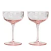 Juliska Glassware|Puro Cocktail Coupe, Set of 2 in Blush