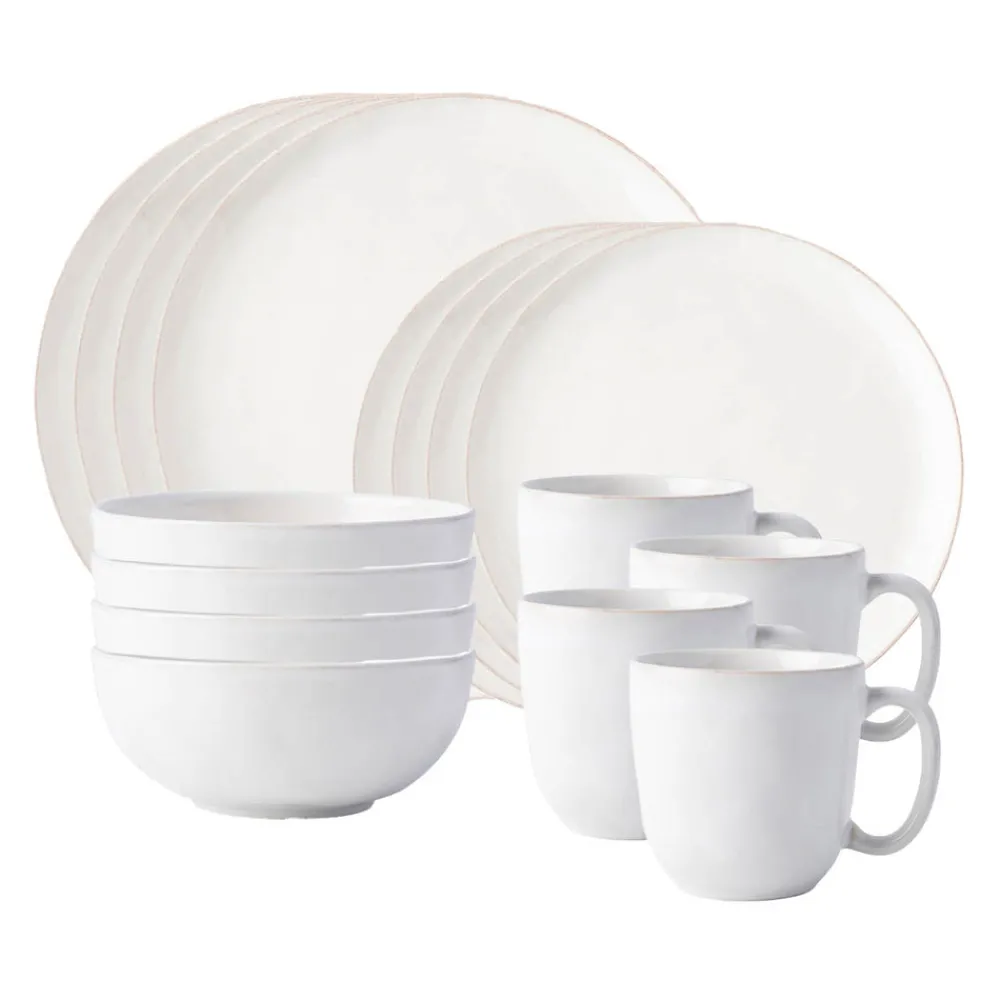 Juliska Dinnerware|Puro Coupe 16-Piece Place Setting in Whitewash