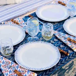 Juliska Glassware|Puro Marbled Stemless Wine Glass in Blue