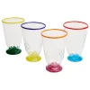 La DoubleJ Glassware|Quilted Glasses in Quilted Multicolor, Set of 4
