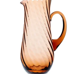 Caskata Glassware|Quinn Amber Pitcher