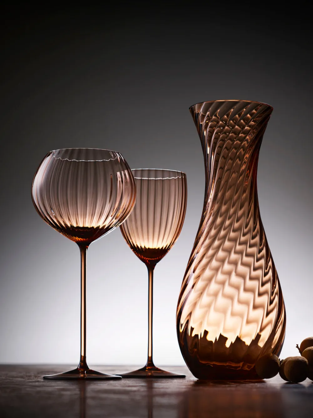 Caskata Glassware|Quinn Amber Red Wine Glasses, Set of 2