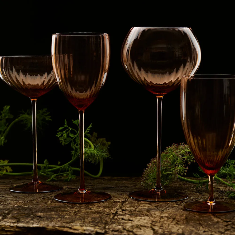 Caskata Glassware|Quinn Amber White Wine Glasses, Set of 2