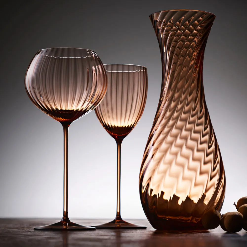 Caskata Glassware|Quinn Amber White Wine Glasses, Set of 2