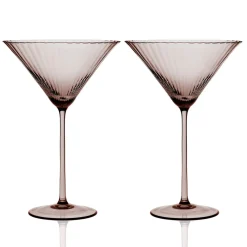 Caskata Glassware|Quinn Mocha Martini Glasses, Set of 2