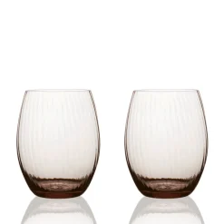 Caskata Glassware|Quinn Mocha Tumblers, Set of 2