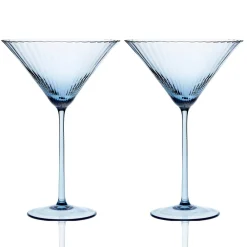 Caskata Glassware|Quinn Ocean Martini Glasses, Set of 2