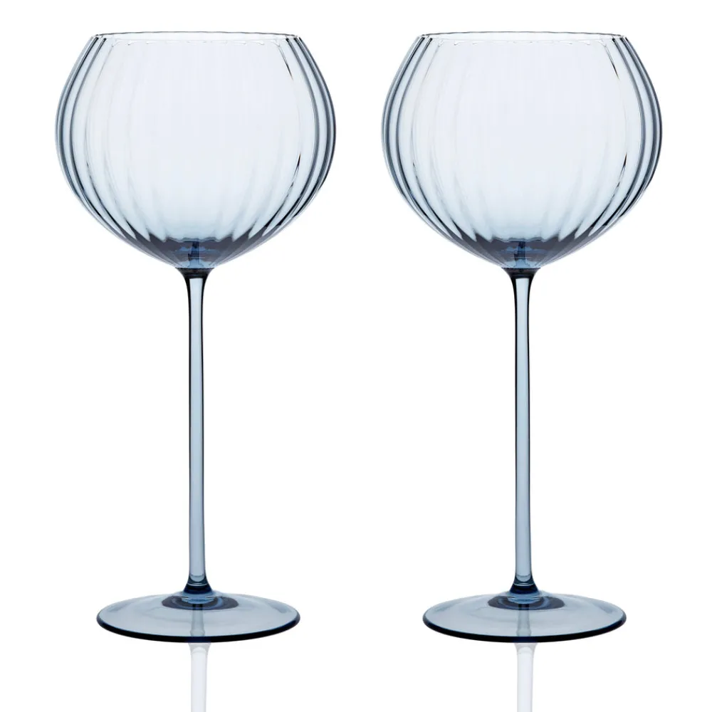 Caskata Glassware|Quinn Ocean Red Wine Glasses, Set of 2