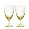 Caskata Glassware|Quinn Optic Everyday Glasses Citrine, Set of 2