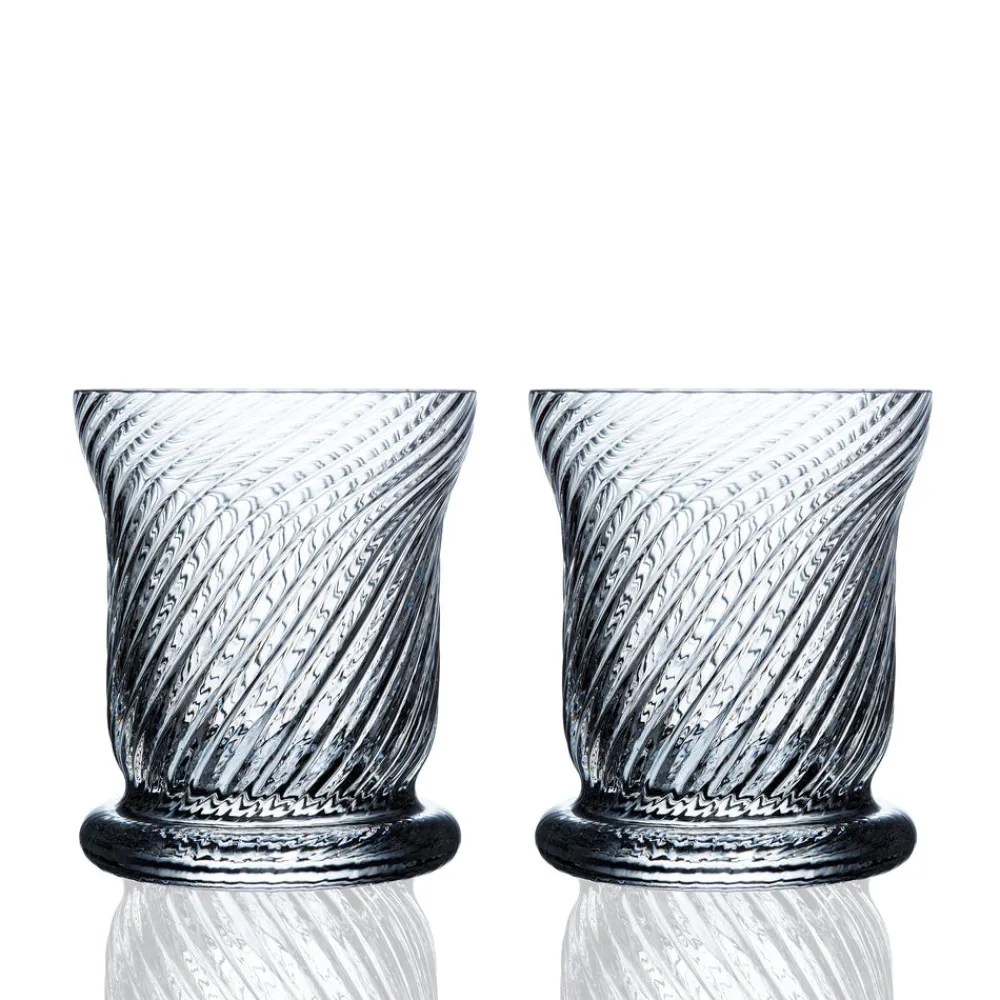 Caskata Glassware|Quinn Optic Votive Holders Clear, Set of 2