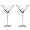 Caskata Glassware|Quinn Rose Martini Glasses, Set of 2