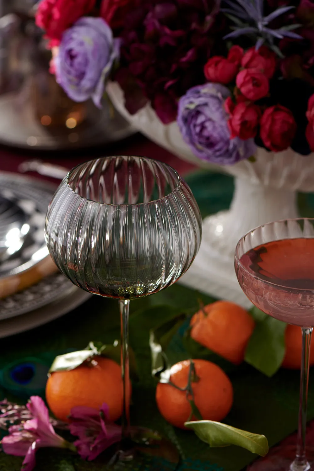 Caskata Glassware|Quinn Rose Red Wine Glasses, Set of 2