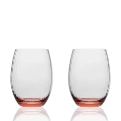 Caskata Glassware|Quinn Rose Tumblers, Set of 2