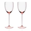 Caskata Glassware|Quinn Rose White Wine Glasses, Set of 2