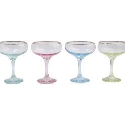 VIETRI Glassware|Rainbow Coupe Champagne Glass