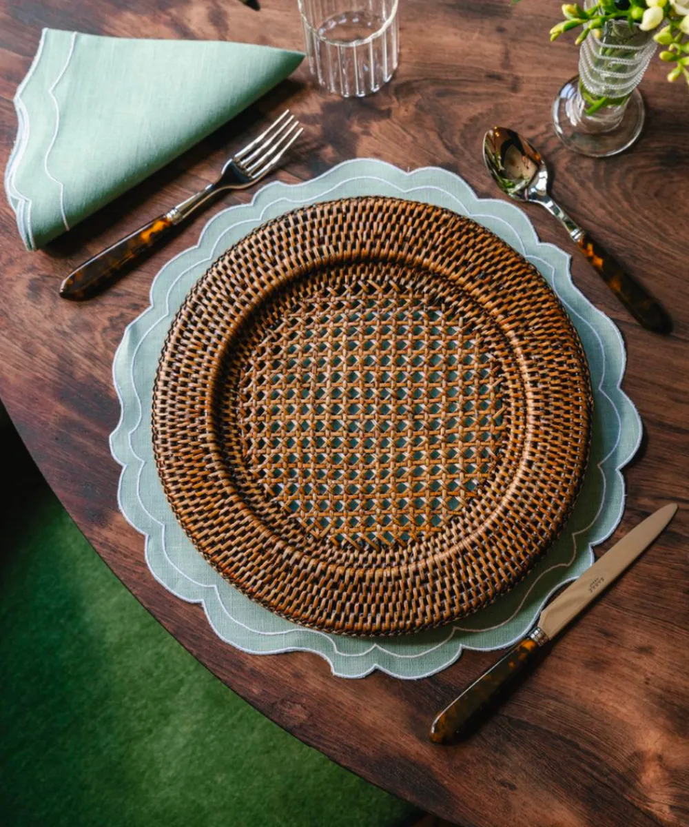 Rebecca Udall Wicker|Dinnerware|Rattan Charger Plate