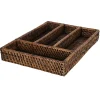 Rebecca Udall Wicker|Flatware|Rattan Cutlery Tray in Brown