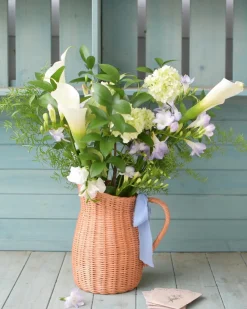 Maggie Bentley Designs Glassware|Rattan Flower Pitcher