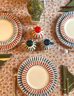 Sveva's Home Dinnerware|Red Olive Oil and Vinegar Bottle, Set of 2