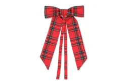 TriChi Design Place Settings & Linens|Red Tartan Bow, Set of 4