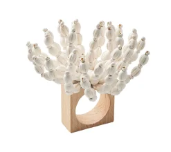 Kim Seybert Place Settings & Linens|Reed Napkin Ring in White, Set of 4