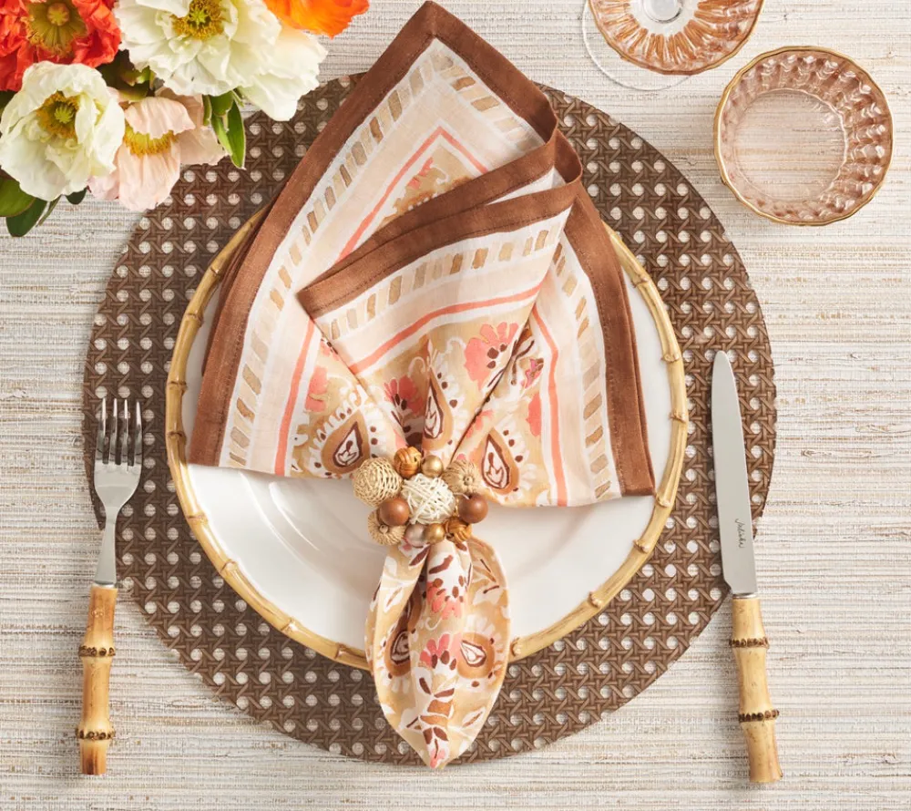 Kim Seybert Place Settings & Linens|Reed Placemat in Brown, Set of 4
