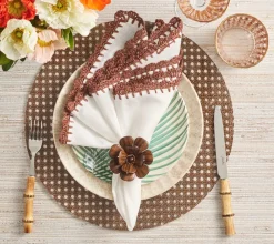 Kim Seybert Place Settings & Linens|Reed Placemat in Brown, Set of 4