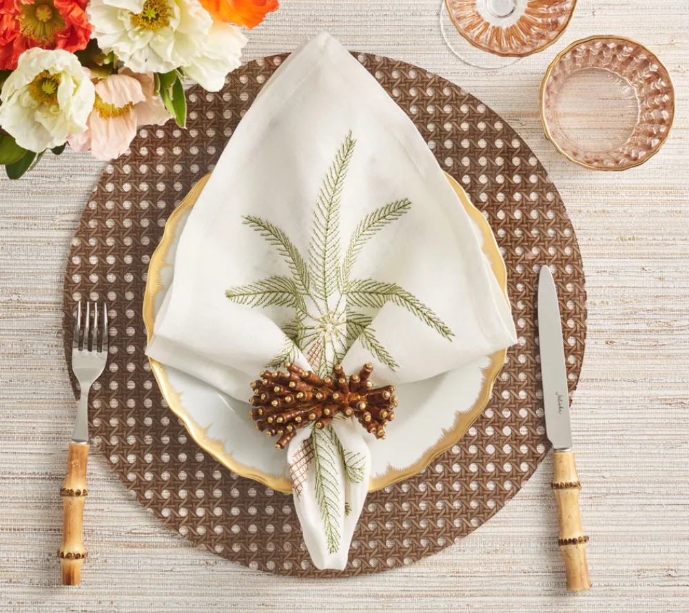 Kim Seybert Place Settings & Linens|Reed Placemat in Brown, Set of 4