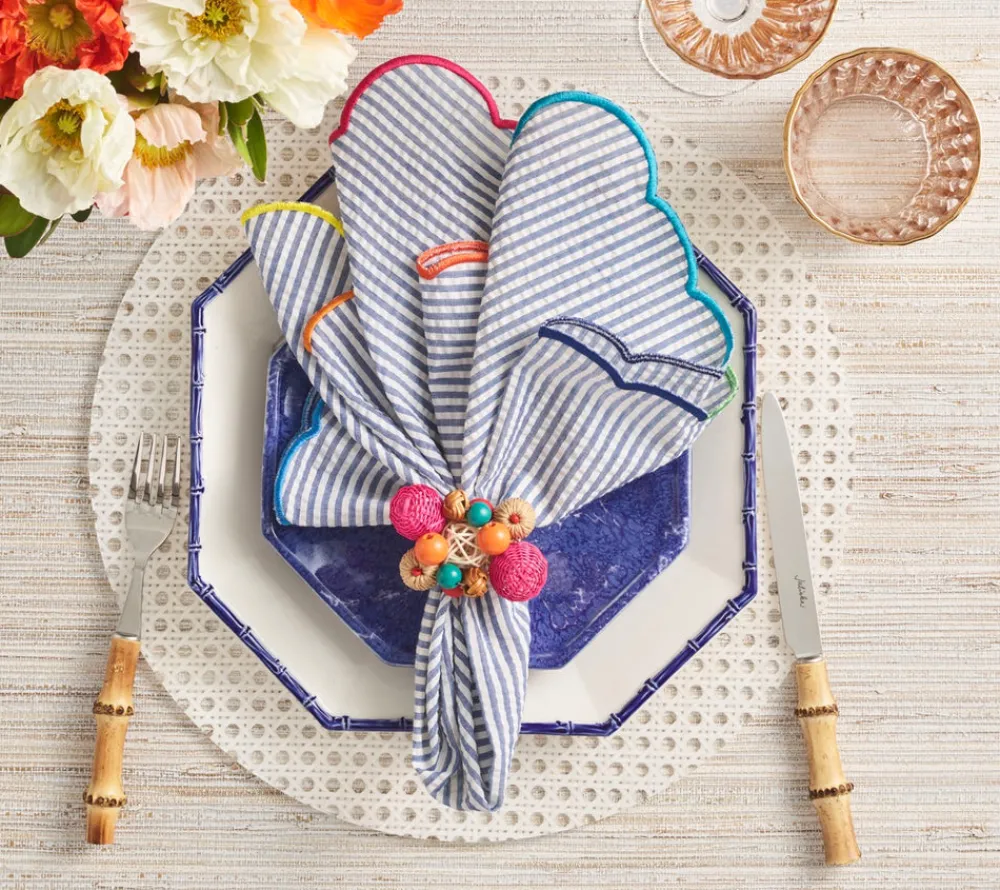 Kim Seybert Place Settings & Linens|Reed Placemat in White, Set of 4