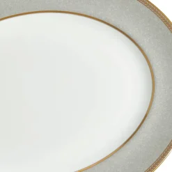 Wedgwood Dinnerware|Renaissance Grey Oval Platter, 13.75