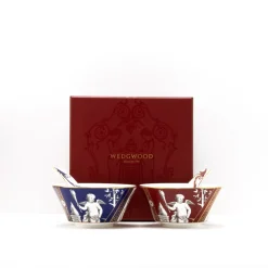 Wedgwood Dinnerware|Renaissance Mix Bowl & Soup Spoon in Gold & Red, Set of 2