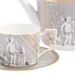 Wedgwood Dinnerware|Renassiance Teapot Tcup Scr in Grey, Set of 2