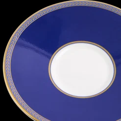 Wedgwood Dinnerware|Reniassance Teacup Saucer in Gold, Set of 2