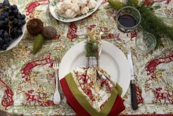 Couleur Nature Place Settings & Linens|Renne Reindeer Napkins in Red & Green, Set of 6