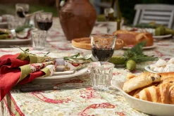Couleur Nature Place Settings & Linens|Renne Reindeer Tablecloth in Red & Green