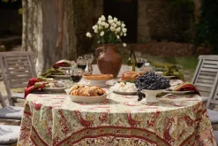 Couleur Nature Place Settings & Linens|Renne Reindeer Tablecloth in Red & Green