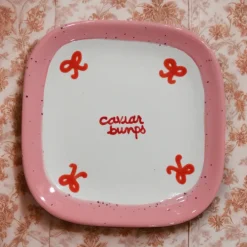 Caitlin Rounds Antiques Dinnerware|Retro “Caviar Bumps” Tiny Plates, Set of 4