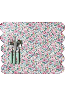Coco & Wolf Place Settings & Linens|Reversible Cloud Placemat Made With Liberty Fabric in Betsy Candy Floss & Capel Fuchsia Pink