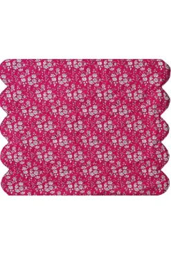 Coco & Wolf Place Settings & Linens|Reversible Cloud Placemat Made With Liberty Fabric in Betsy Candy Floss & Capel Fuchsia Pink