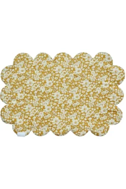 Coco & Wolf Place Settings & Linens|Reversible Cloud Scallop Placemat Made With Liberty Fabric in Spring Blooms & Betsy Boo