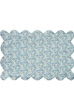 Coco & Wolf Place Settings & Linens|Reversible Scalloped Placemat Made With Liberty Fabric in Hollyhocks & Mitsi Valeria
