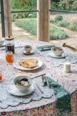 Coco & Wolf Place Settings & Linens|Reversible Scalloped Placemat Made With Liberty Fabric in Donna Leigh