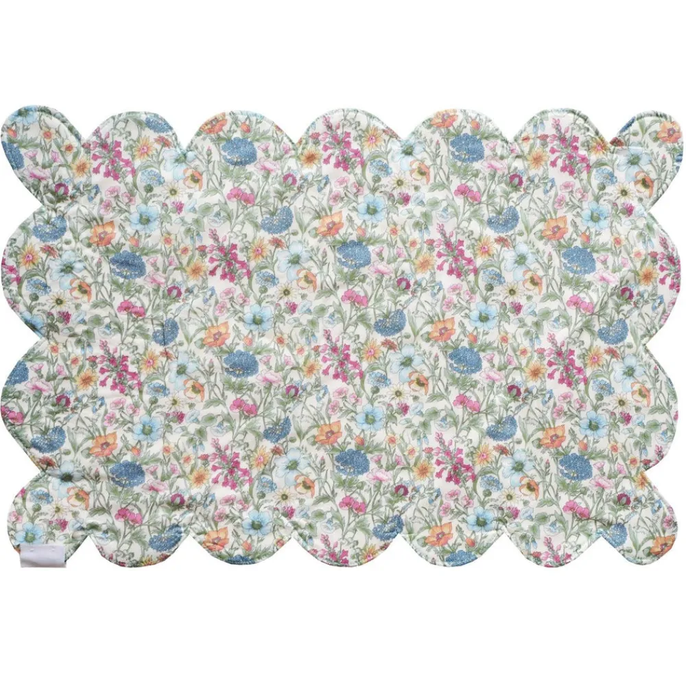 Coco & Wolf Place Settings & Linens|Reversible Scalloped Placemat Made With Liberty Fabric in Donna Leigh